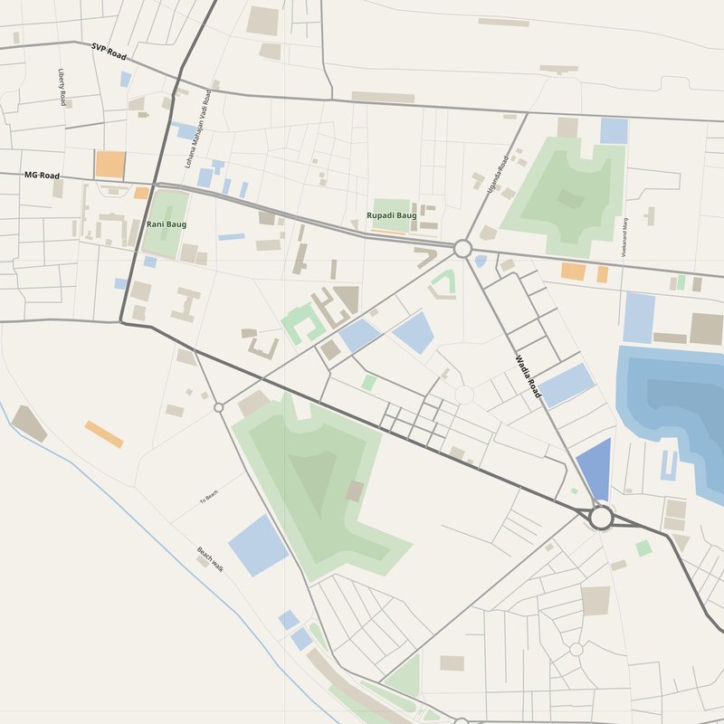 Porbandar Map PDF — Printable Street Map Poster with House Numbers