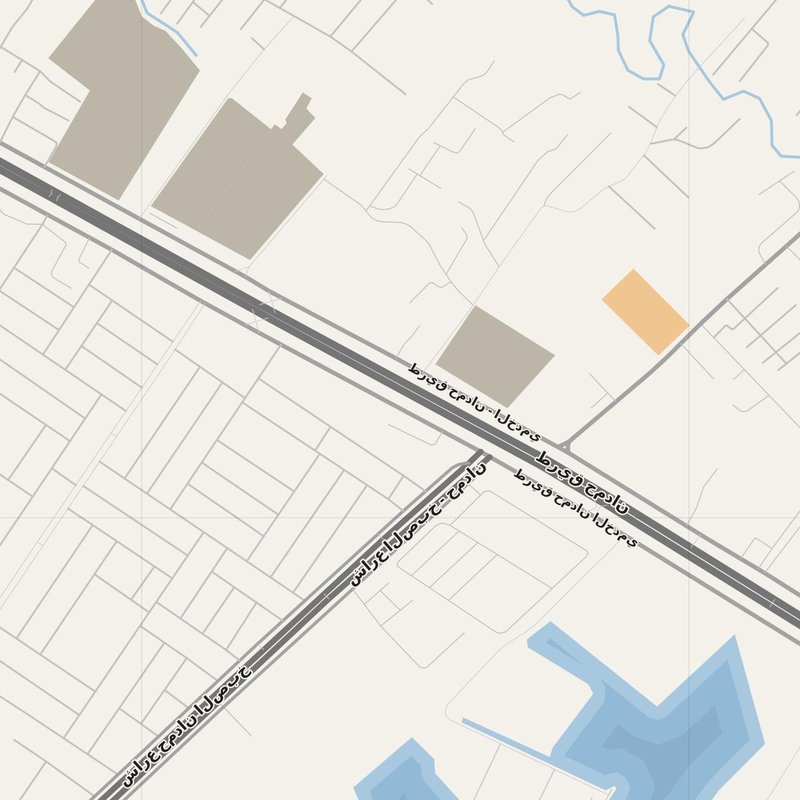 Abū al-Kahṣīb street map with house numbers — printable address map PDF, Iraq