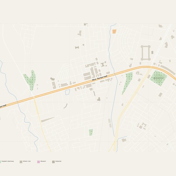 Printable street map poster of 'Ākra, Iraq