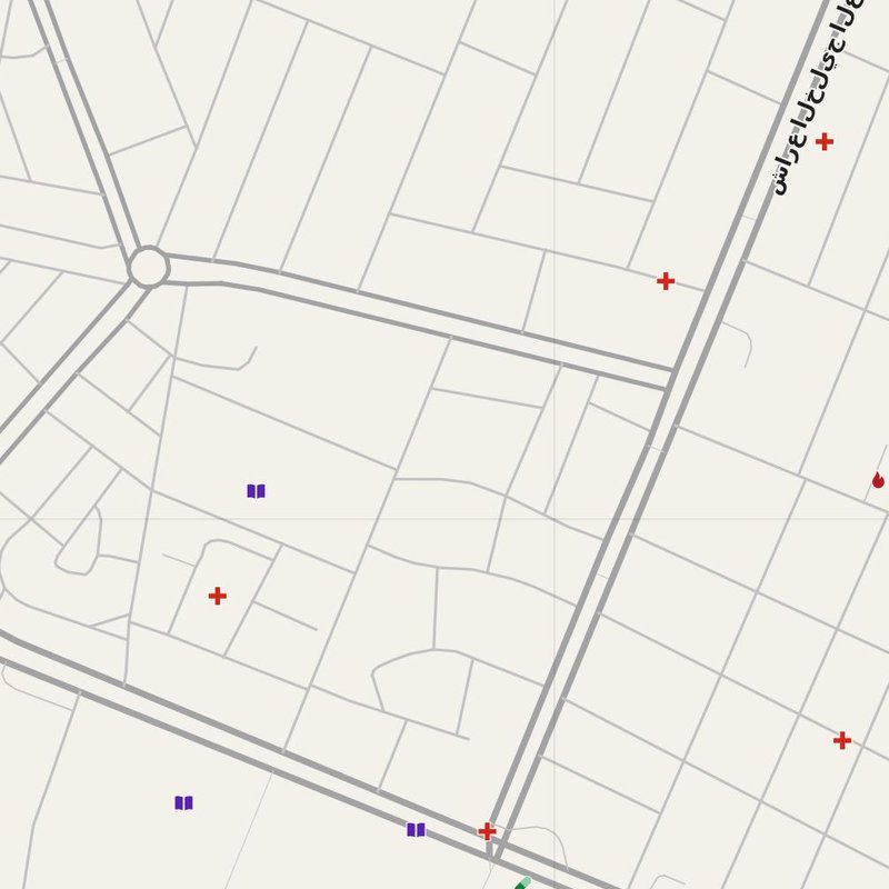 Al ‘Azīzīyah map with house numbers, hospitals, police and fire stations — printable PDF, Iraq