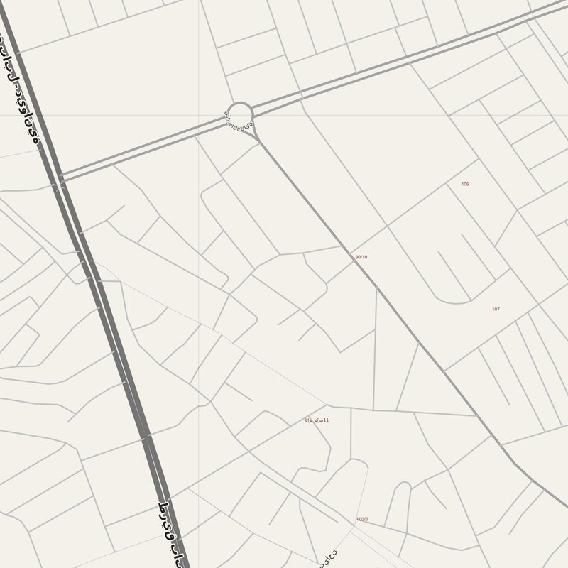 Al-Qāsim street map with house numbers — printable address map PDF, Iraq