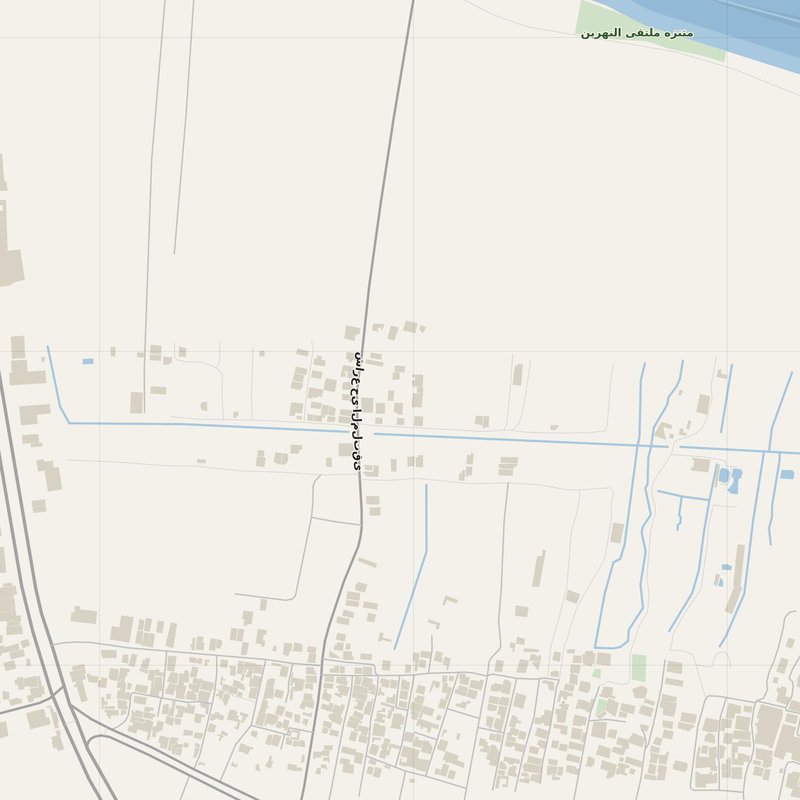 Al Qurnah Map PDF — Printable Street Map Poster with House Numbers