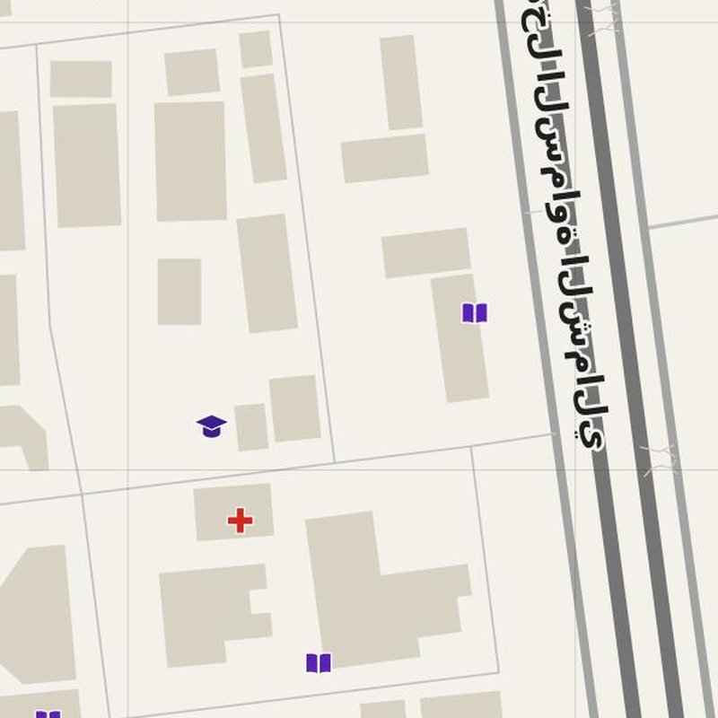 As Samawah map with house numbers, hospitals, police and fire stations — printable PDF, Iraq