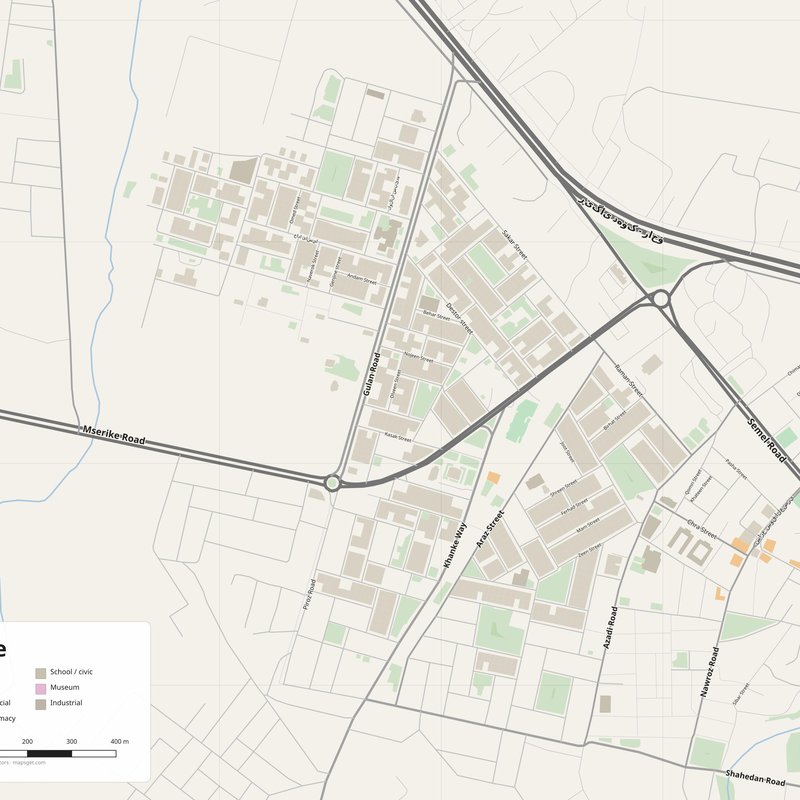 Simele Map PDF — Printable Street Map Poster with House Numbers