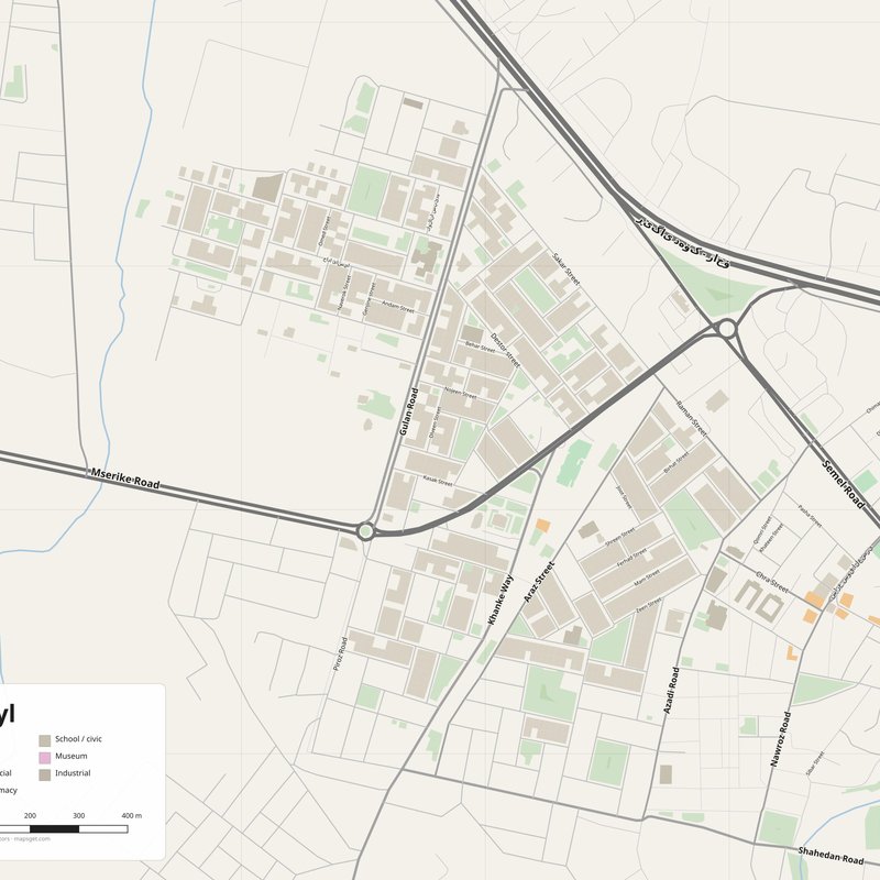 Sumayl Map PDF — Printable Street Map Poster with House Numbers