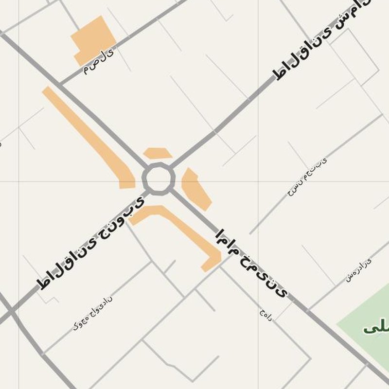 Abadeh street map with house numbers — printable address map PDF, Iran