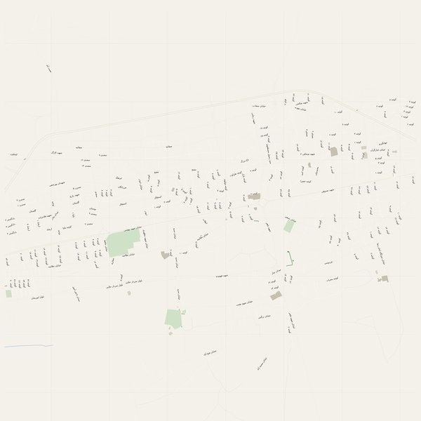 Cycling map of Abarkūh, Iran