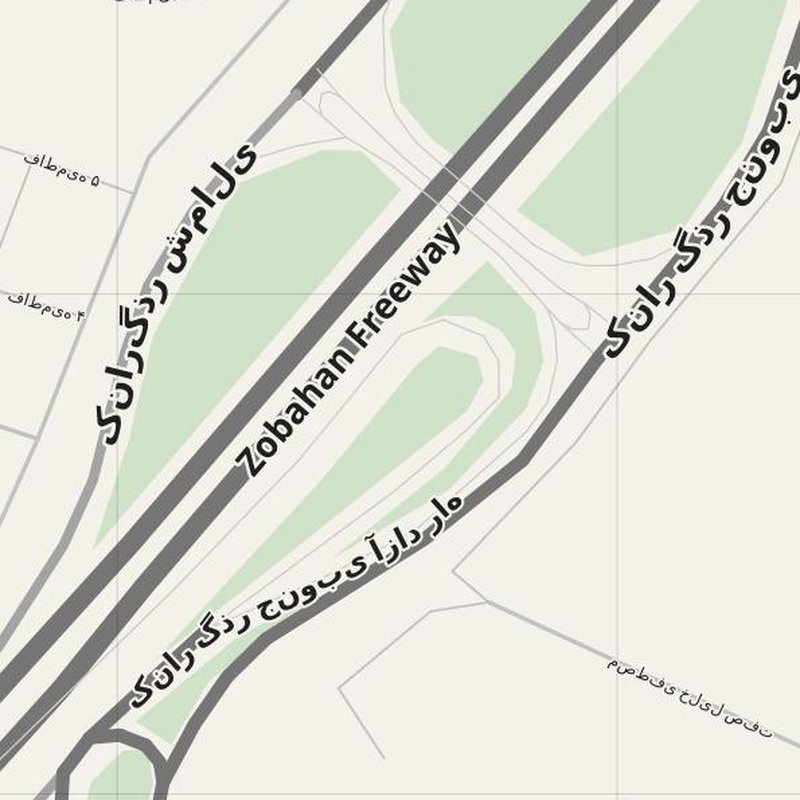 Abrīsham street map with house numbers — printable address map PDF, Iran