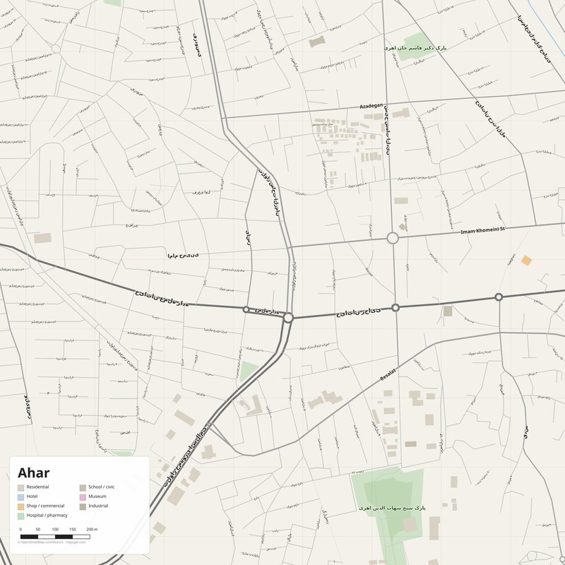 Ahar Map PDF — Printable Street Map Poster with House Numbers