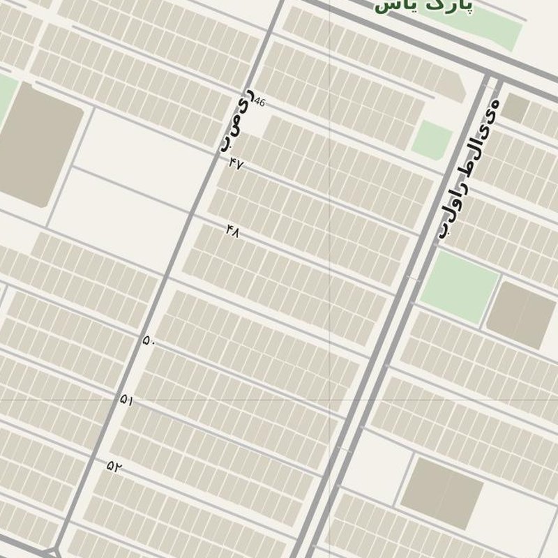 Ahvaz street map with house numbers — printable address map PDF, Iran