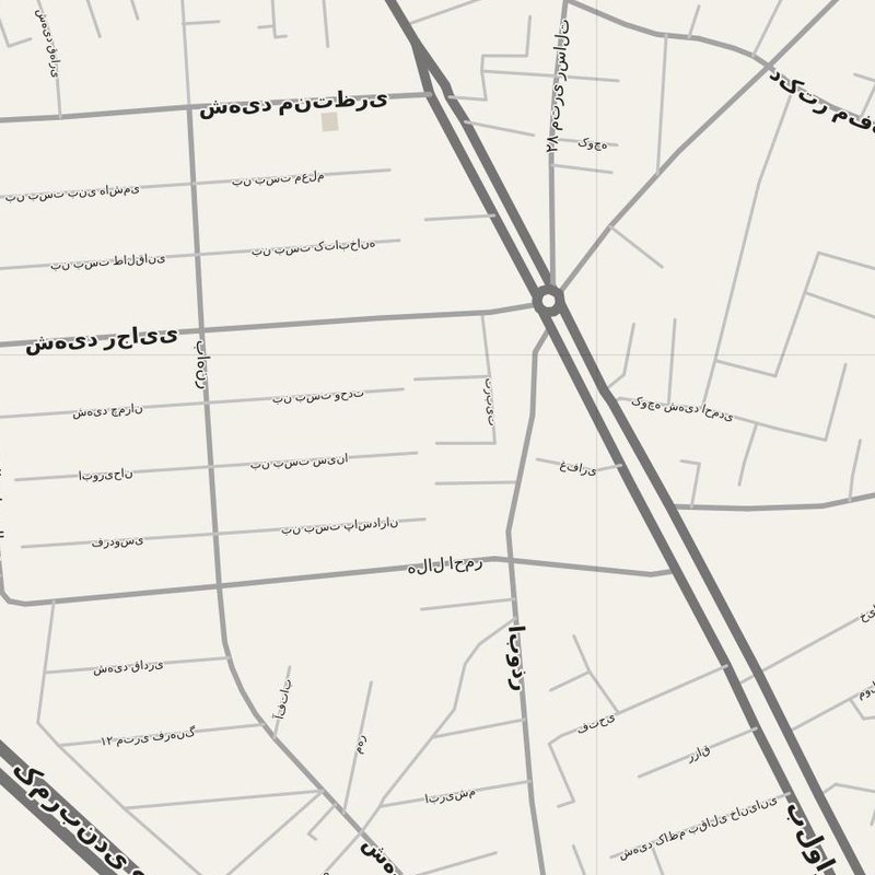 Ajab Shīr street map with house numbers — printable address map PDF, Iran