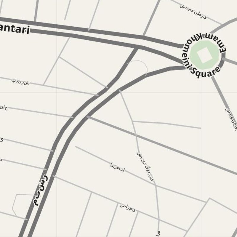 Aleshtar street map with house numbers — printable address map PDF, Iran