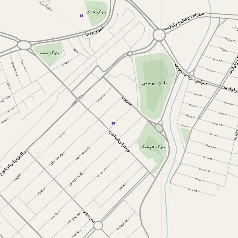 Aznā map with house numbers, hospitals, police and fire stations — printable PDF, Iran