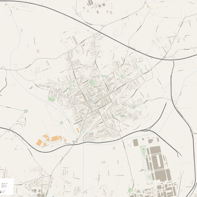 Acerra Map PDF — Printable Street Map Poster with House Numbers