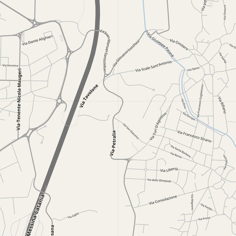 Aci Catena map with house numbers, hospitals, police and fire stations — printable PDF, Italy