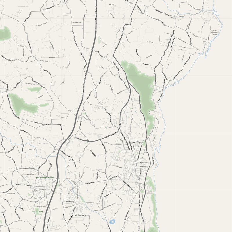 Acireale Map PDF — Printable Street Map Poster with House Numbers