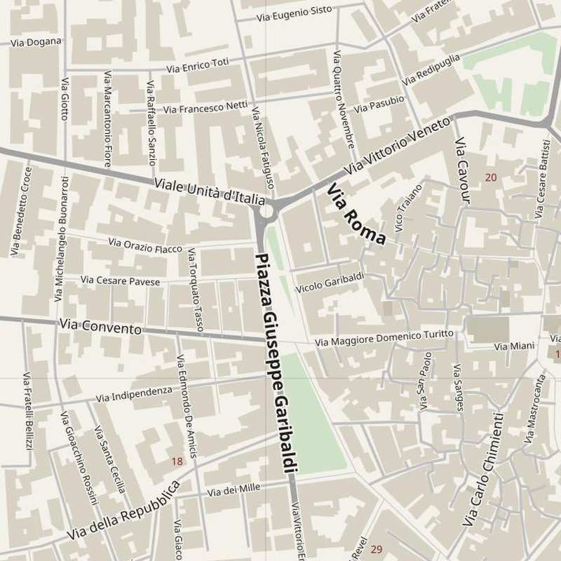 Acquaviva delle Fonti street map with house numbers — printable address map PDF, Italy
