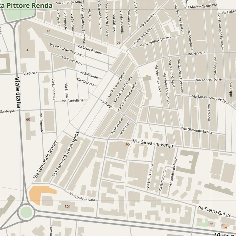 Pianta stradale di Alcamo con numeri civici — mappa degli indirizzi PDF stampabile, Italia