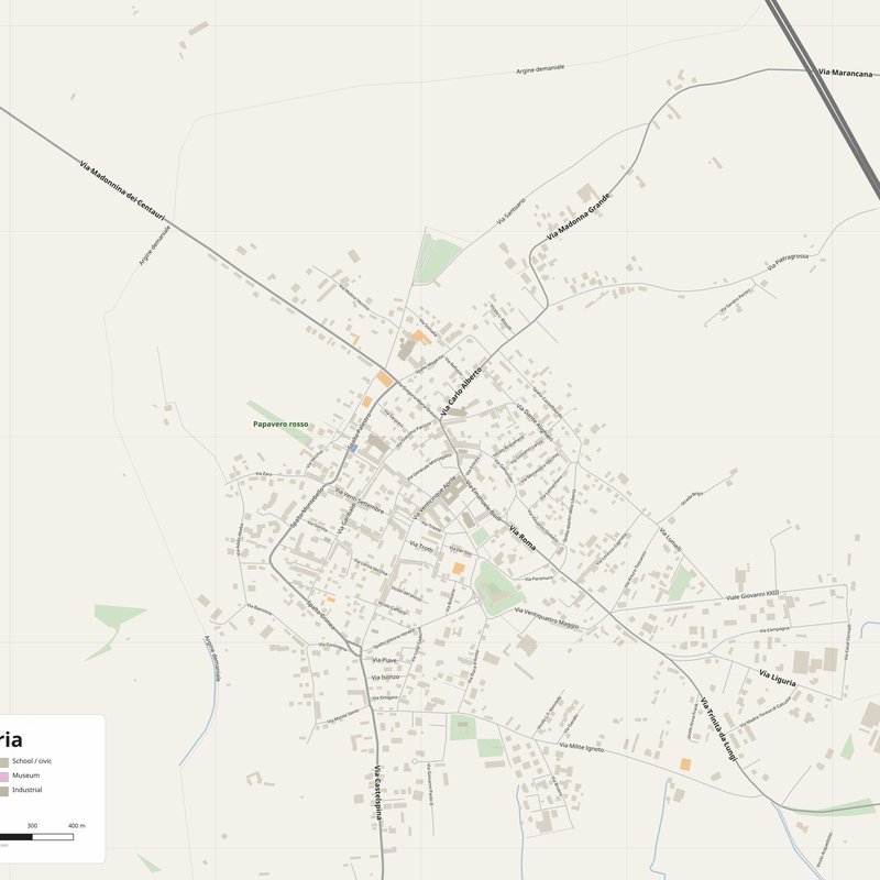Mappa di Alessandria PDF — pianta stradale stampabile con numeri civici