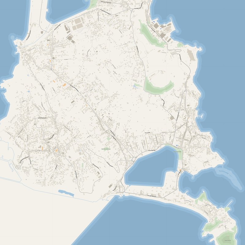 Bacoli Map PDF — Printable Street Map Poster with House Numbers