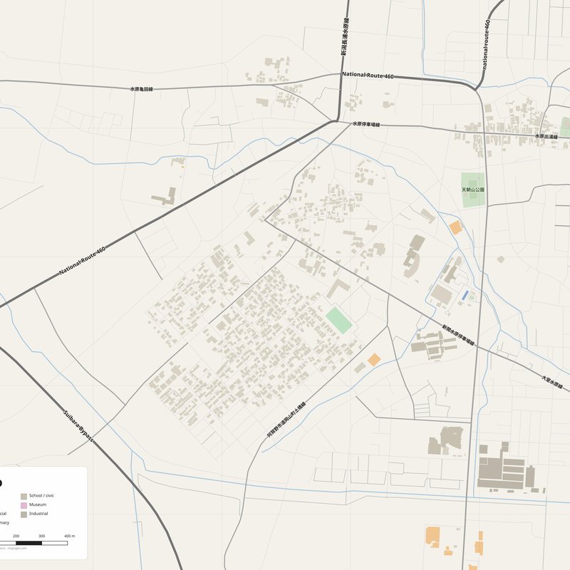 Agano Map PDF — Printable Street Map Poster with House Numbers