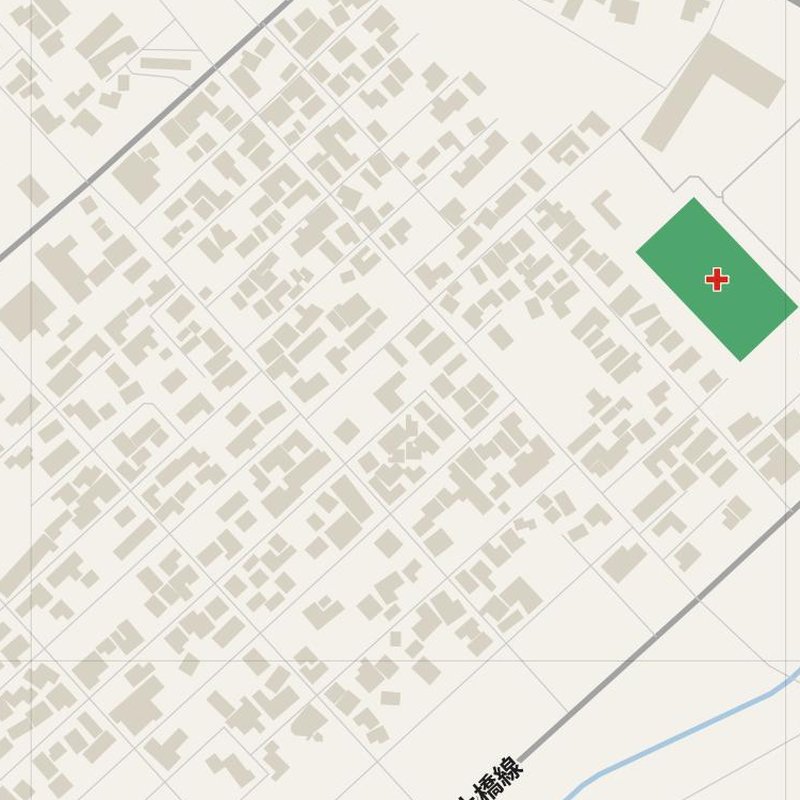 Agano map with house numbers, hospitals, police and fire stations — printable PDF, Japan