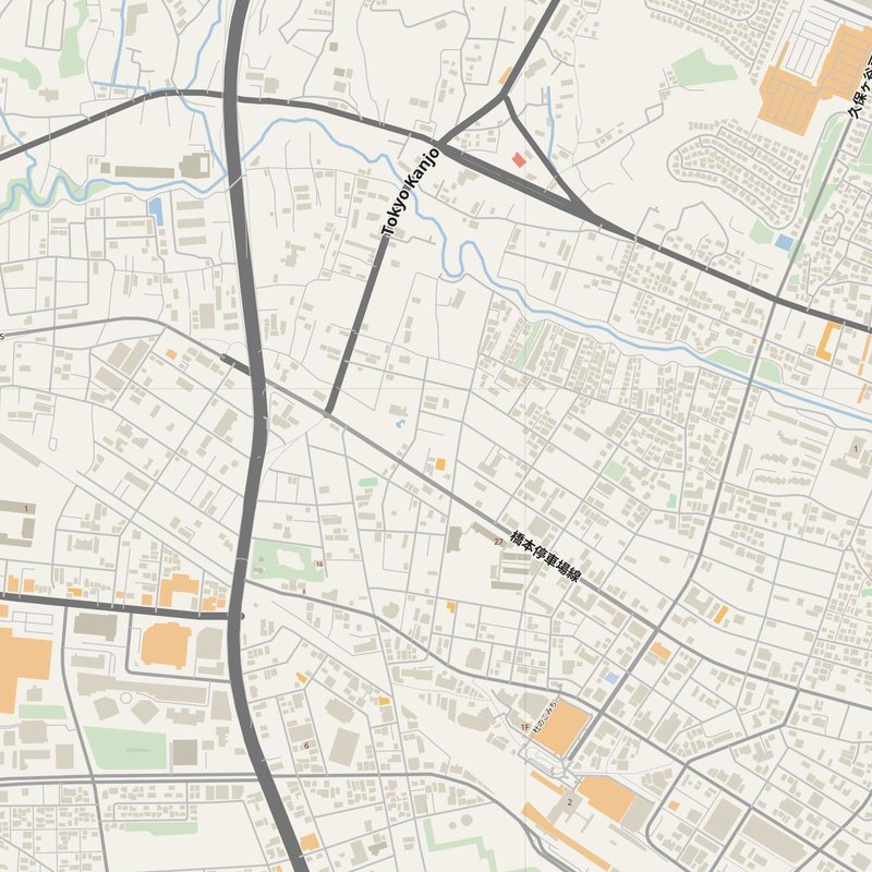 Aihara street map with house numbers — printable address map PDF, Japan