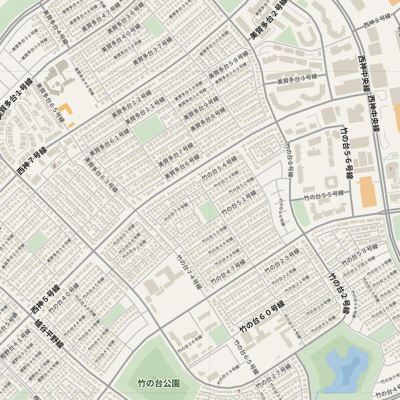 番地入り Akashi ストリートマップ — 印刷用住所地図PDF、日本