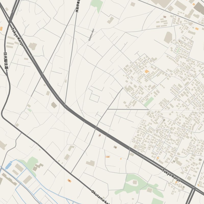 Akishima street map with house numbers — printable address map PDF, Japan