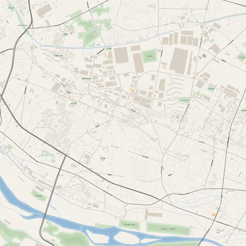 Akishima Map PDF — Printable Street Map Poster with House Numbers