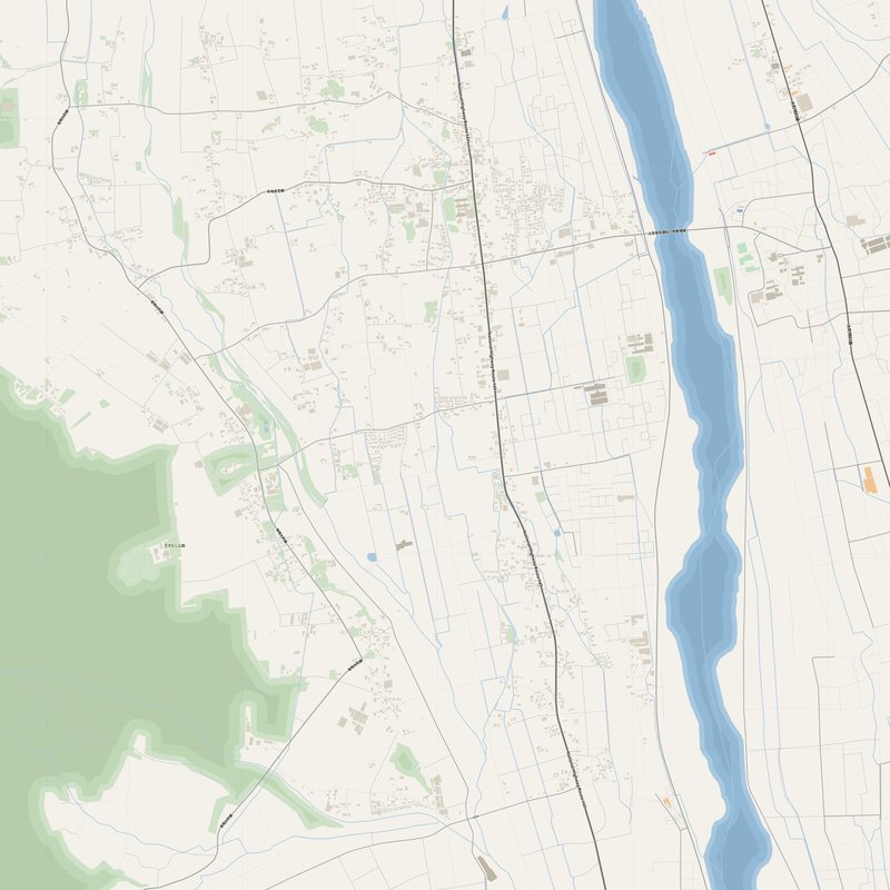 Azumino Map PDF — Printable Street Map Poster with House Numbers