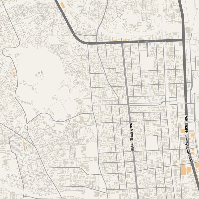 番地入り Beppu ストリートマップ — 印刷用住所地図PDF、日本