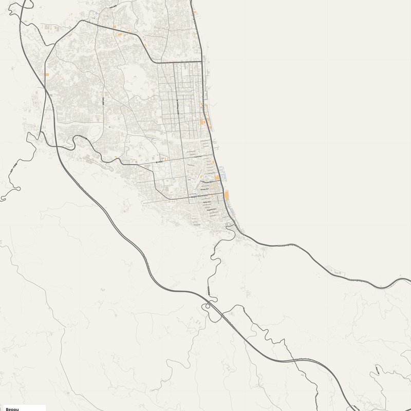 Beppu 地図 PDF — 番地入り印刷用ストリートマップ
