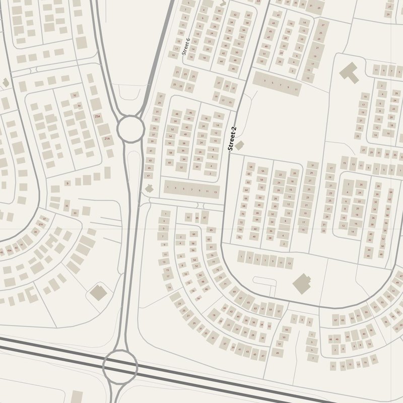 Al Aḩmadī street map with house numbers — printable address map PDF, Kuwait
