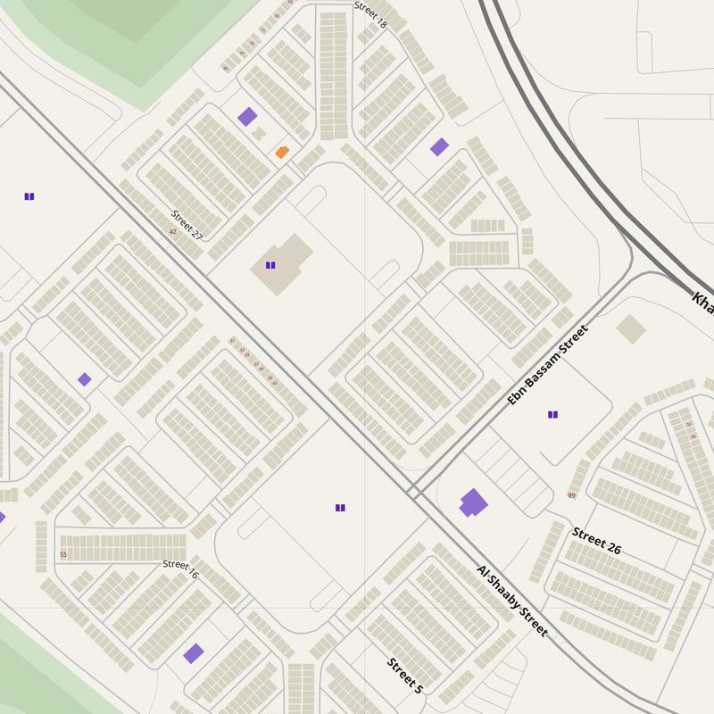 Al Farwānīyah map with house numbers, hospitals, police and fire stations — printable PDF, Kuwait