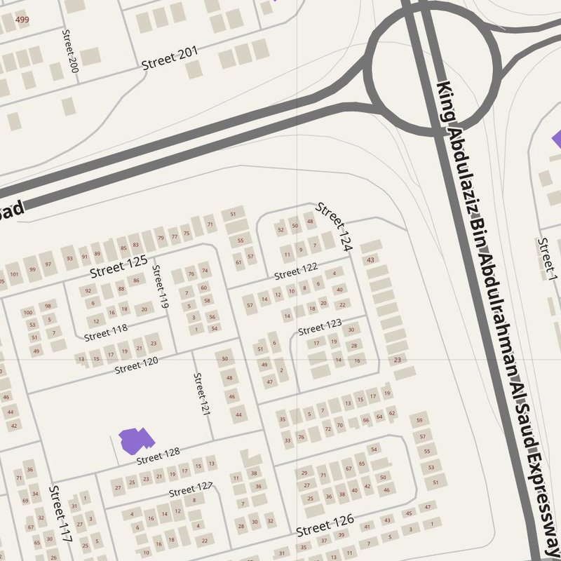 Al Finţās map with house numbers, hospitals, police and fire stations — printable PDF, Kuwait