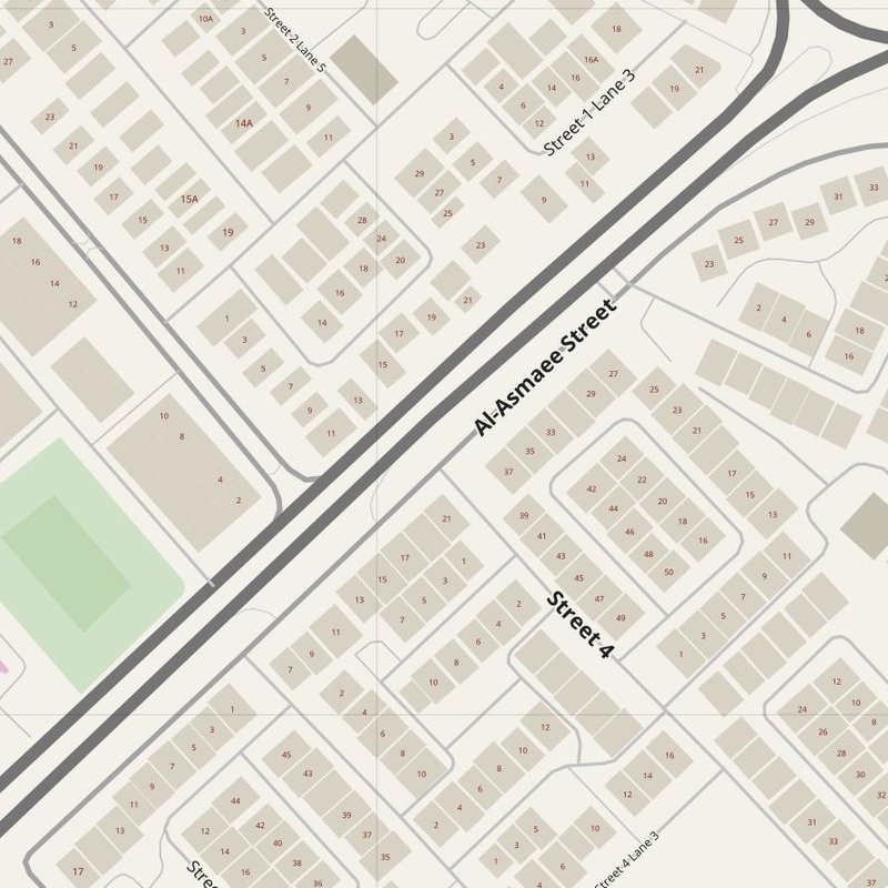 Al Jahrā’ street map with house numbers — printable address map PDF, Kuwait
