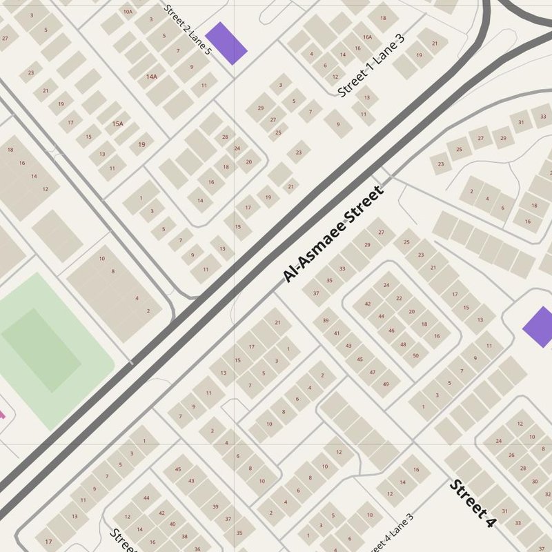 Al Jahrā’ map with house numbers, hospitals, police and fire stations — printable PDF, Kuwait
