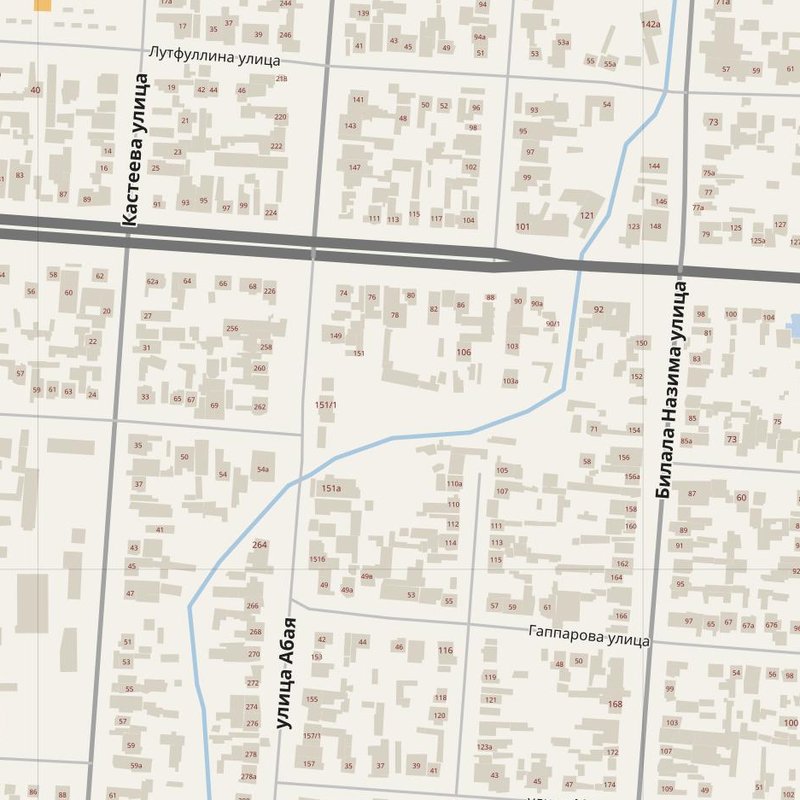 Zharkent street map with house numbers — printable address map PDF, Kazakhstan