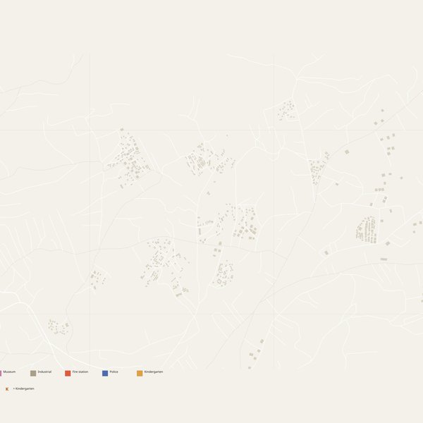 Aarsâl map with house numbers, hospitals, police and fire stations — printable PDF, Lebanon