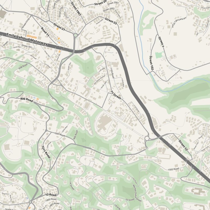 Aley street map with house numbers — printable address map PDF, Lebanon