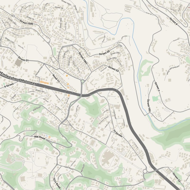 Aley printable atlas — multi-sheet street map with house numbers, Lebanon
