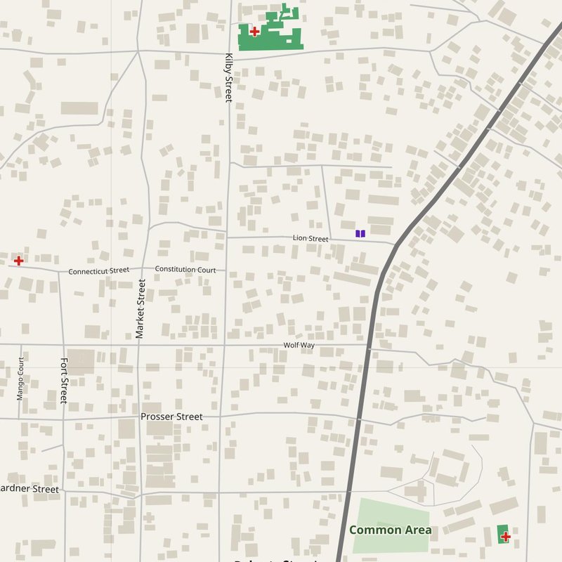 Buchanan map with house numbers, hospitals, police and fire stations — printable PDF, Liberia