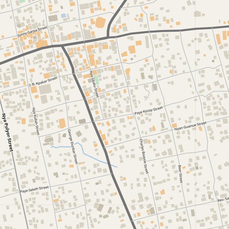 Ganta street map with house numbers — printable address map PDF, Liberia