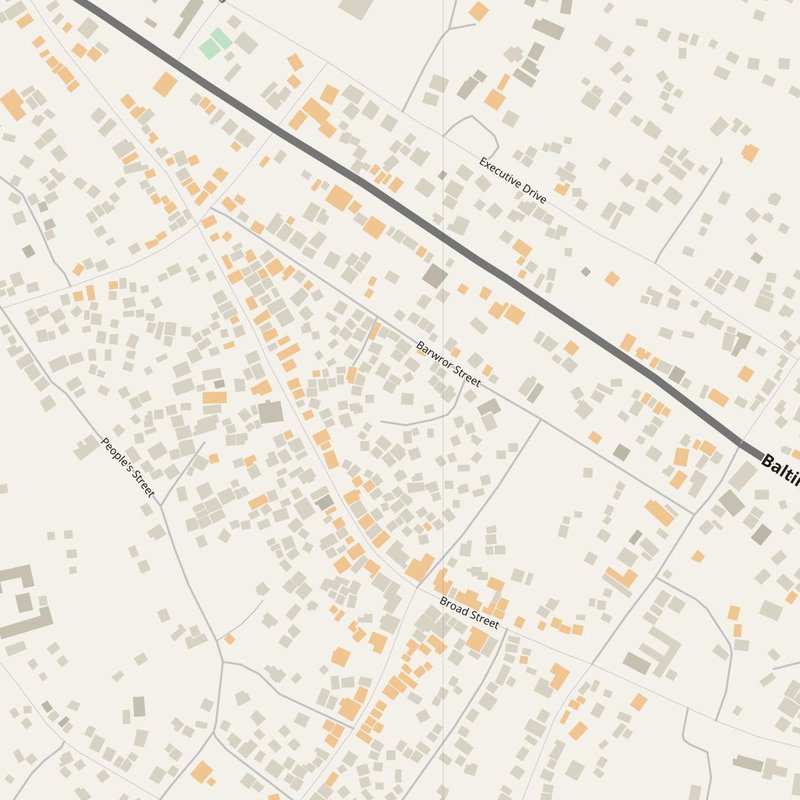 Gbarnga street map with house numbers — printable address map PDF, Liberia