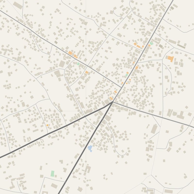 Voinjama street map with house numbers — printable address map PDF, Liberia