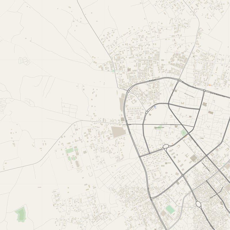 Al Jadīd Map PDF — Printable Street Map Poster with House Numbers