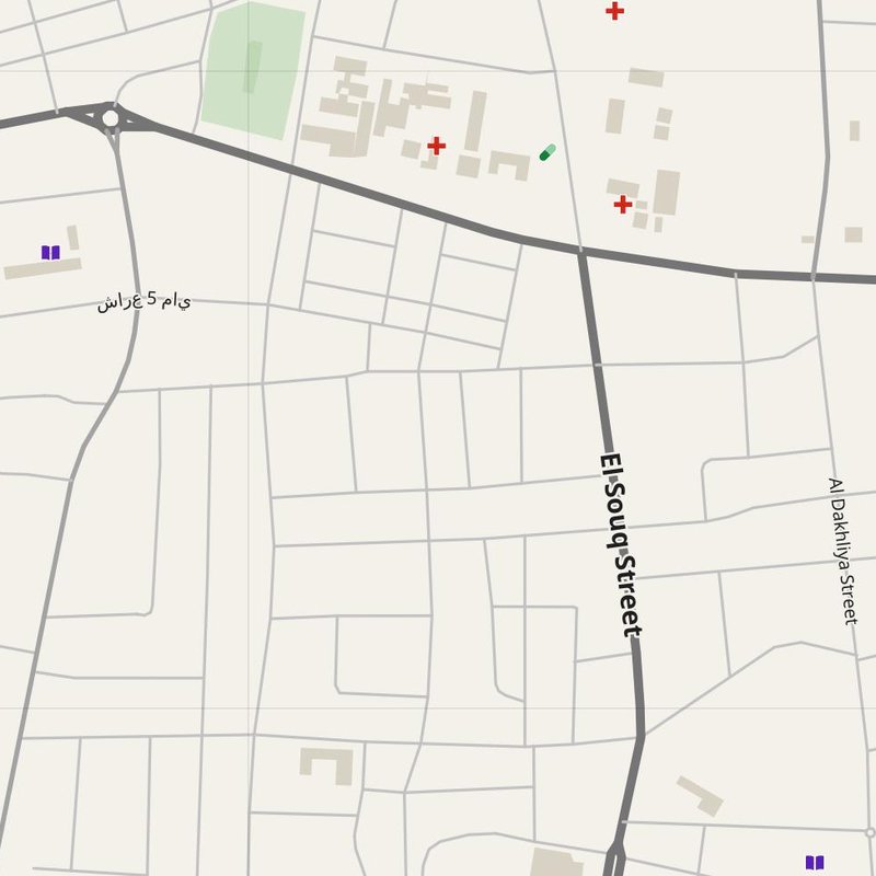 Al Jawf map with house numbers, hospitals, police and fire stations — printable PDF, Libya