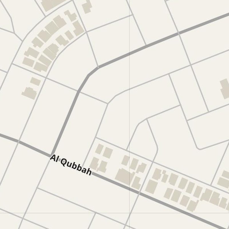 Al Qubbah street map with house numbers — printable address map PDF, Libya