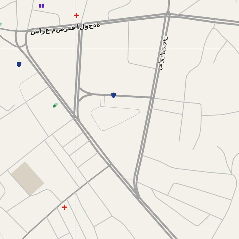Zintan map with house numbers, hospitals, police and fire stations — printable PDF, Libya